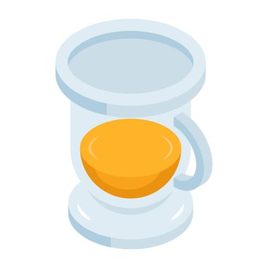 Çay fincanının modern tasarım simgesi