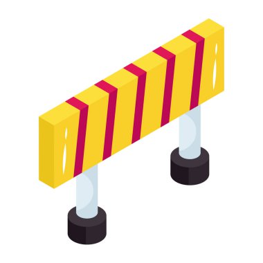 Roadblock 'un düzenlenebilir vektör tasarımı  