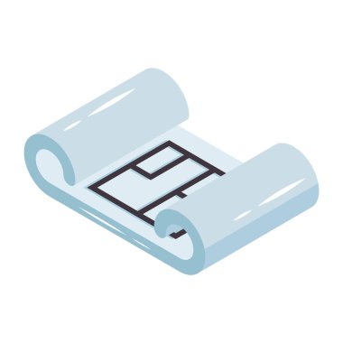 İnşaat planının mükemmel indirme simgesi 