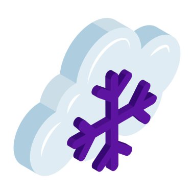 Mükemmel dizayn edilmiş kar yağışı simgesi