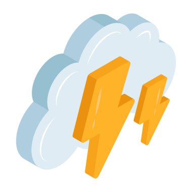 Gök gürültüsü simgesi mükemmel tasarlanmış