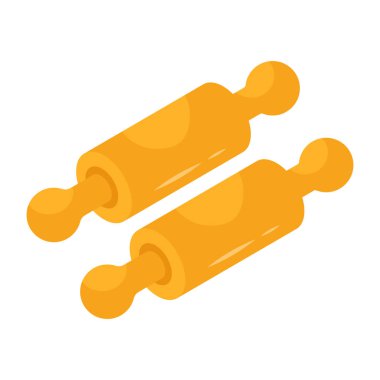 Hamur silindirinin eşsiz tasarım simgesi 