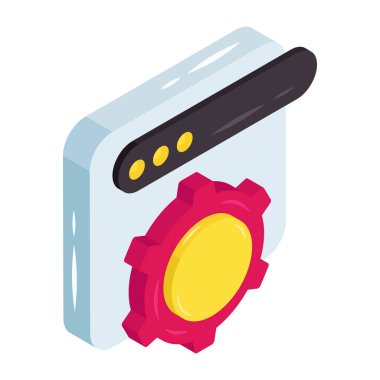 A unique design icon of web setting 