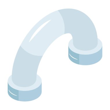 Eğri borunun modern tasarım simgesi