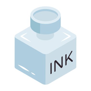 Düzenlenebilir mürekkep kutusu tasarım simgesi 