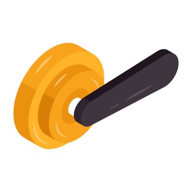 Kapı kilidinin eşsiz tasarım simgesi