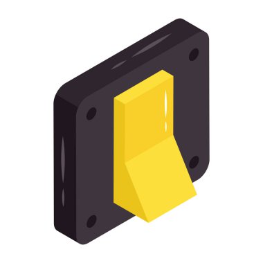 Premium dizaynında elektrik düğmesi simgesi