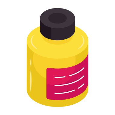 Uyuşturucu şişesinin eşsiz bir tasarım simgesi.