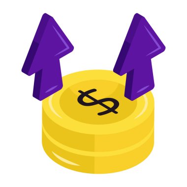 Dolar değeri yüksek renkli bir tasarım simgesi