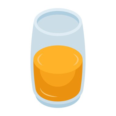 Meyve suyu bardağı simgesi, düzenlenebilir vektör