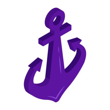 Denizcilik kancasının izometrik tasarım simgesi 