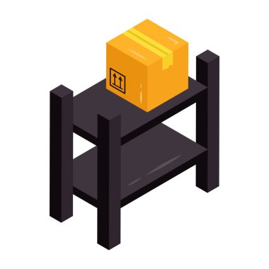 Parsel raflarının premimium indirme simgesi