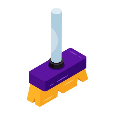 Süpürge fırçasının eşsiz tasarım simgesi 