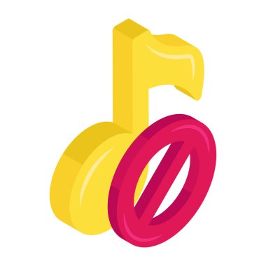 Müzik olmayan renkli bir tasarım simgesi 