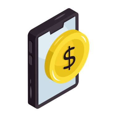 Mobil paranın modern tasarım simgesi