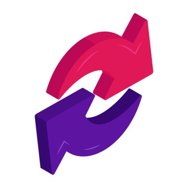 Senkronize okların modern tasarım simgesi 