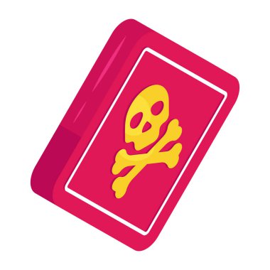 Çapraz kemikli kafatası tehlikeyi gösteriyor.