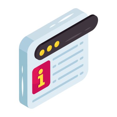 Bilgi web sitesinin bir simge tasarımı 