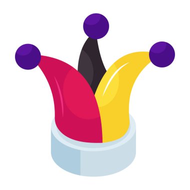 Joker şapkasının mükemmel tasarım simgesi