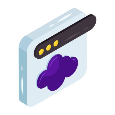 Modern design icon of cloud website