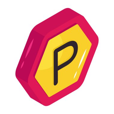 Otopark işaretinin modern tasarım simgesi 