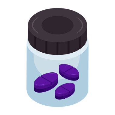 İlaç kavanozunun düzenlenebilir dizayn ikonu