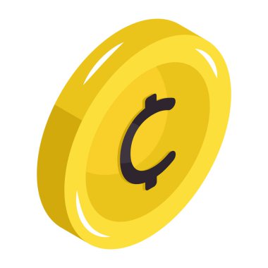 Bozuk paranın mükemmel tasarım simgesi  