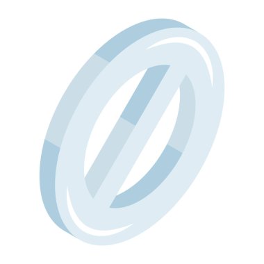 Yasağın kavramsal izometrik tasarım simgesi