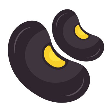 Fasulyelerin kavramsal izometrik tasarım simgesi