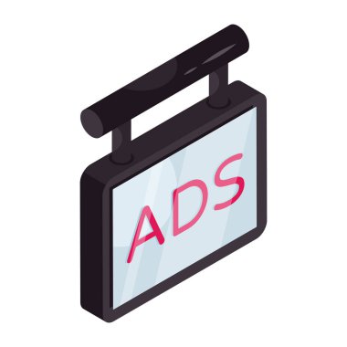 Reklam panosunun premimium indirme simgesi