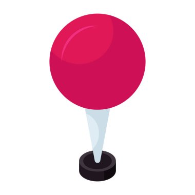 Editable design icon of location pointer 