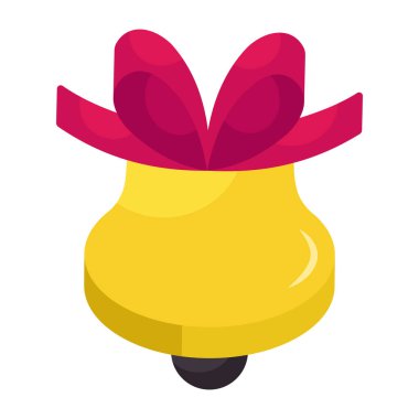 Jingle bell simgesinin modaya uygun bir vektör tasarımı