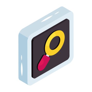 Büyüteçin eşsiz bir tasarım simgesi 