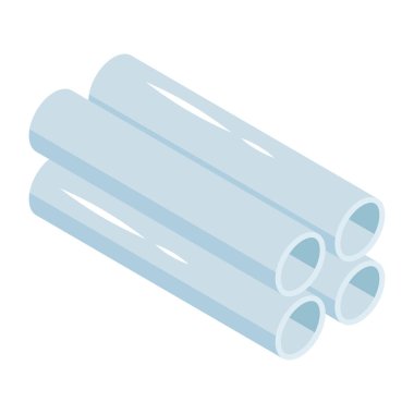 Tesisat borularının modern tasarım simgesi 