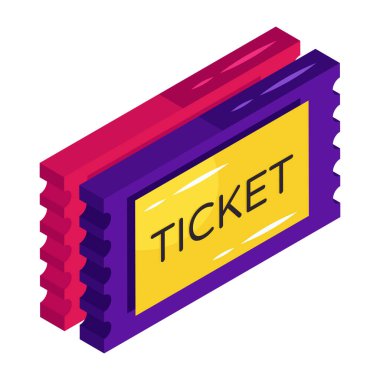 A unique design icon of ticket 
