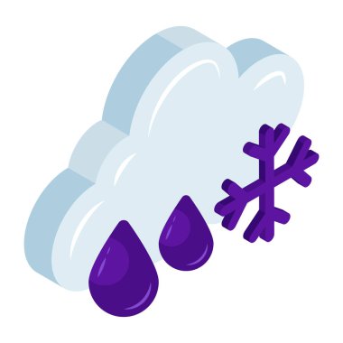 Mükemmel dizayn edilmiş kar yağışı simgesi