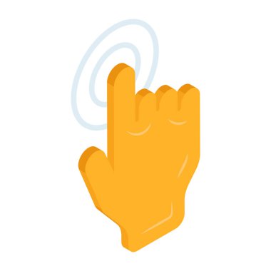 Etkileşimin düzenlenebilir tasarım simgesi, parmak dokunuşu