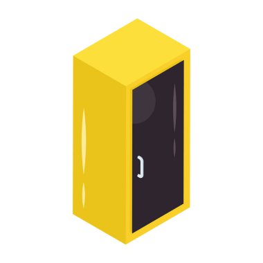 Buzdolabının izometrik vektör tasarımı