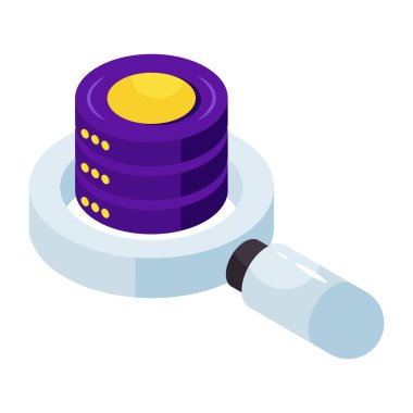 Arama veritabanının bir simge tasarımı 