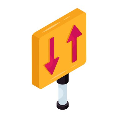 İki yönlü trafik panosunun en iyi indirme simgesi 