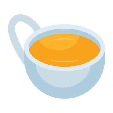 Çay fincanının modern tasarım simgesi