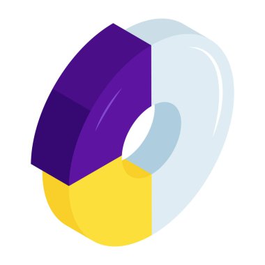 Pasta grafiğinin modern tasarım simgesi