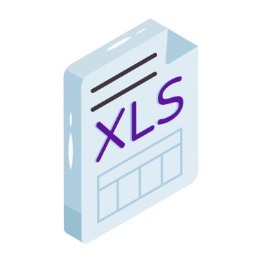 Xls dosyasının düzenlenebilir tasarım simgesi