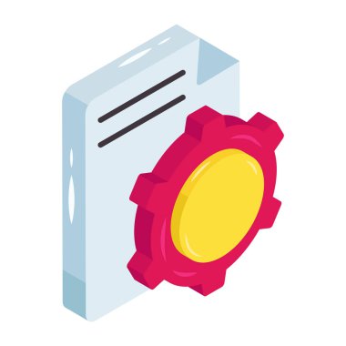 Dosya ayarlarının modern tasarım simgesi 