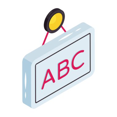 ABC öğreniminin yaratıcı tasarım simgesi