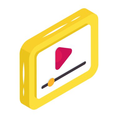 Unique design icon of play video 