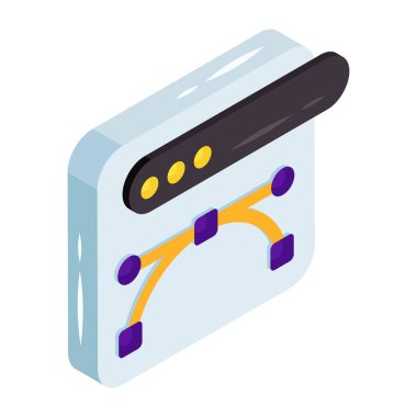        Düğüm eğrisi simgesi, bezier araç vektörü 