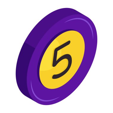 Kumarhane çipinin renkli tasarım simgesi