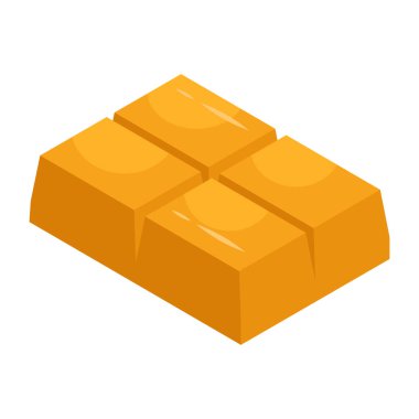 Çikolatanın renkli tasarım simgesi. 