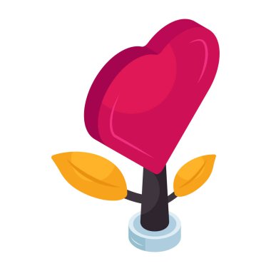 Kalp ağacının düzenlenebilir tasarım simgesi